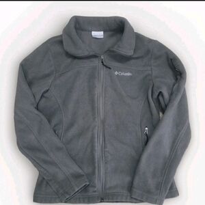 Columbia Sportswear Full Zip Fleece Jacket Gray Women’s Size M Warm Outdoor